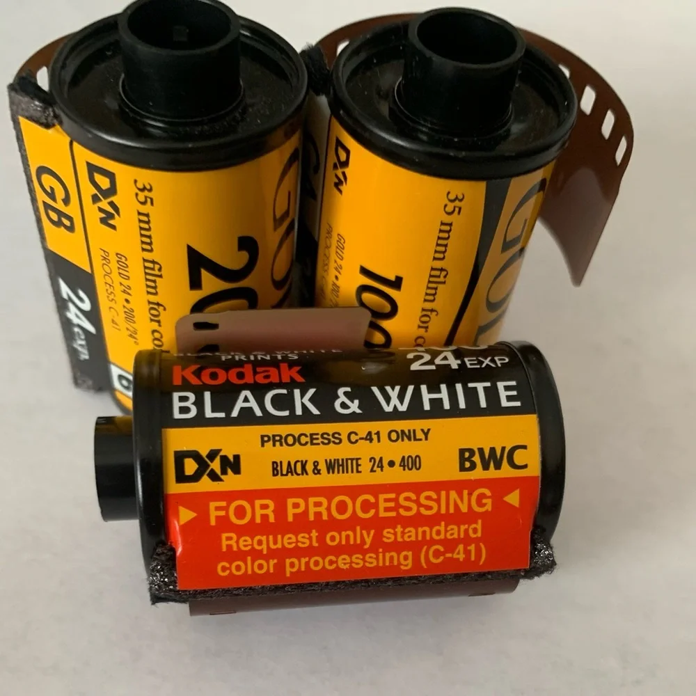 Kodak Gold 100, 200 & black & white film vintage